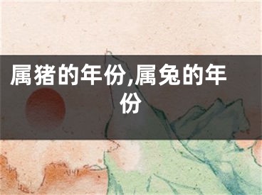 属猪的年份,属兔的年份