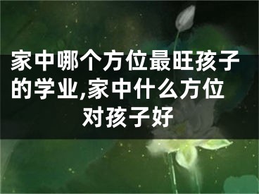 家中哪个方位最旺孩子的学业,家中什么方位对孩子好