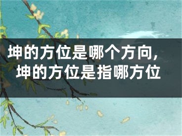 坤的方位是哪个方向,坤的方位是指哪方位