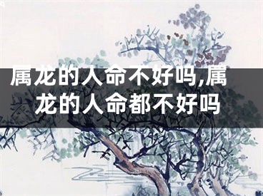 属龙的人命不好吗,属龙的人命都不好吗