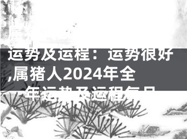 属猪人2024年全年运势及运程：运势很好,属猪人2024年全年运势及运程每月