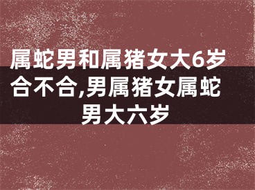 属蛇男和属猪女大6岁合不合,男属猪女属蛇男大六岁