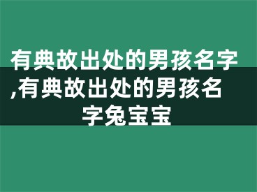 有典故出处的男孩名字,有典故出处的男孩名字兔宝宝