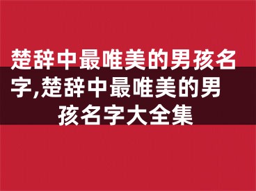 楚辞中最唯美的男孩名字,楚辞中最唯美的男孩名字大全集