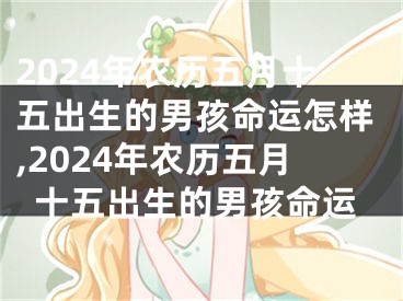 2024年农历五月十五出生的男孩命运怎样,2024年农历五月十五出生的男孩命运
