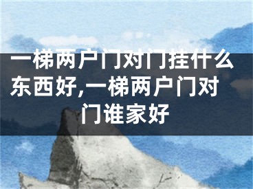 一梯两户门对门挂什么东西好,一梯两户门对门谁家好