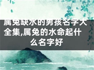 属兔缺水的男孩名字大全集,属兔的水命起什么名字好