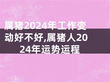 属猪2024年工作变动好不好,属猪人2024年运势运程