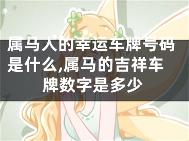 属马人的幸运车牌号码是什么,属马的吉祥车牌数字是多少