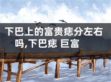 下巴上的富贵痣分左右吗,下巴痣 巨富