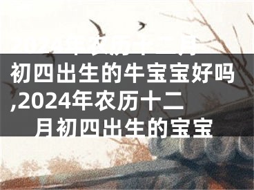 2024年农历十二月初四出生的牛宝宝好吗,2024年农历十二月初四出生的宝宝