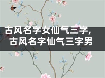 古风名字女仙气三字,古风名字仙气三字男