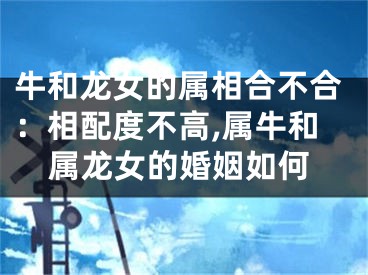 牛和龙女的属相合不合：相配度不高,属牛和属龙女的婚姻如何