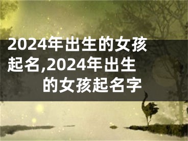 2024年出生的女孩起名,2024年出生的女孩起名字