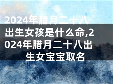2024年腊月二十八出生女孩是什么命,2024年腊月二十八出生女宝宝取名