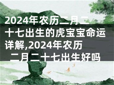 2024年农历二月二十七出生的虎宝宝命运详解,2024年农历二月二十七出生好吗
