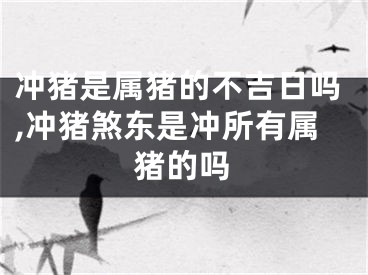 冲猪是属猪的不吉日吗,冲猪煞东是冲所有属猪的吗
