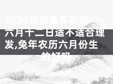 2024癸卯兔年农历六月十二日适不适合理发,兔年农历六月份生的好吗