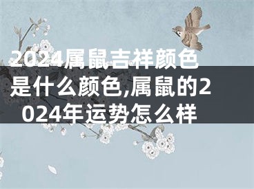 2024属鼠吉祥颜色是什么颜色,属鼠的2024年运势怎么样