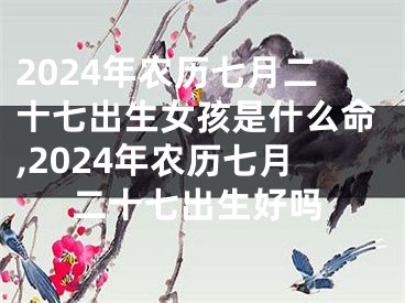 2024年农历七月二十七出生女孩是什么命,2024年农历七月二十七出生好吗