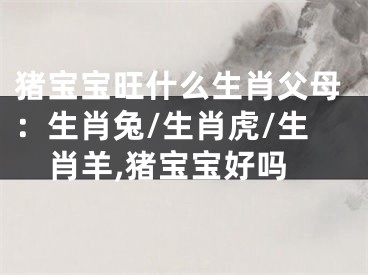 猪宝宝旺什么生肖父母：生肖兔/生肖虎/生肖羊,猪宝宝好吗
