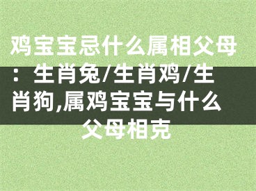 鸡宝宝忌什么属相父母：生肖兔/生肖鸡/生肖狗,属鸡宝宝与什么父母相克