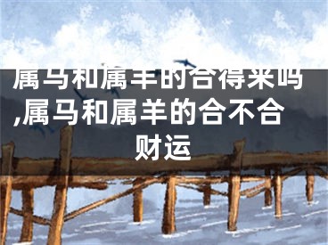 属马和属羊的合得来吗,属马和属羊的合不合财运