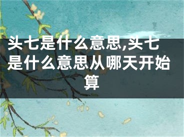 头七是什么意思,头七是什么意思从哪天开始算