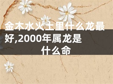 金木水火土里什么龙最好,2000年属龙是什么命
