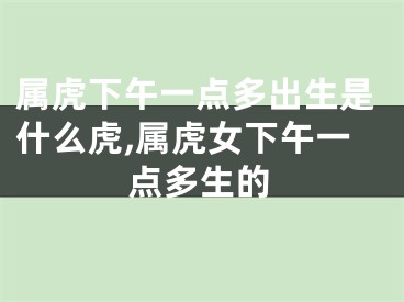 属虎下午一点多出生是什么虎,属虎女下午一点多生的