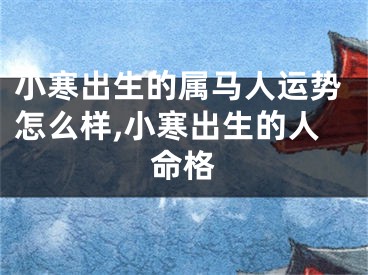 小寒出生的属马人运势怎么样,小寒出生的人命格
