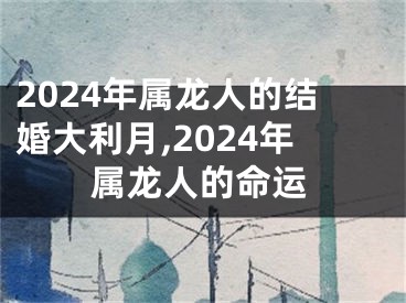 2024年属龙人的结婚大利月,2024年属龙人的命运
