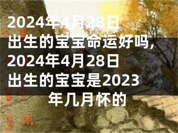 2024年4月28日出生的宝宝命运好吗,2024年4月28日出生的宝宝是2023年几月怀的