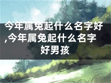 今年属兔起什么名字好,今年属兔起什么名字好男孩