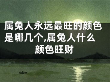属兔人永远最旺的颜色是哪几个,属兔人什么颜色旺财