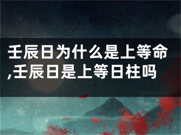 壬辰日为什么是上等命,壬辰日是上等日柱吗