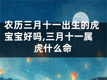 农历三月十一出生的虎宝宝好吗,三月十一属虎什么命