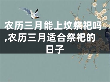 农历三月能上坟祭祀吗,农历三月适合祭祀的日子