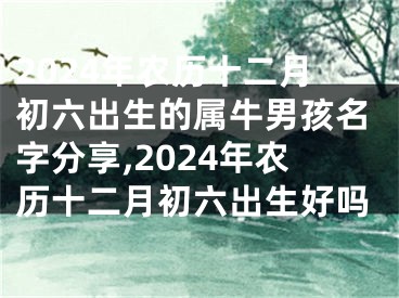 2024年农历十二月初六出生的属牛男孩名字分享,2024年农历十二月初六出生好吗