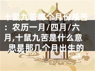 十鼠九苦哪个月份最苦：农历一月/四月/六月,十鼠九苦是什么意思是那几个月出生的