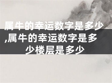 属牛的幸运数字是多少,属牛的幸运数字是多少楼层是多少