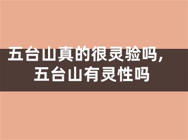 五台山真的很灵验吗,五台山有灵性吗