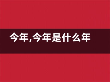 今年,今年是什么年