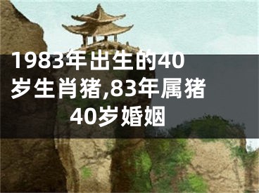 1983年出生的40岁生肖猪,83年属猪40岁婚姻