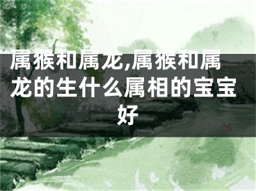 属猴和属龙,属猴和属龙的生什么属相的宝宝好