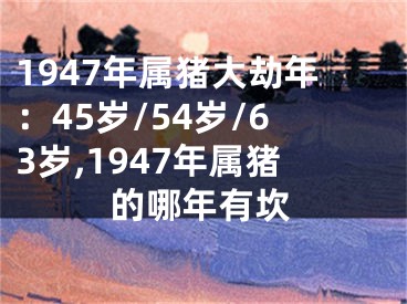 1947年属猪大劫年：45岁/54岁/63岁,1947年属猪的哪年有坎