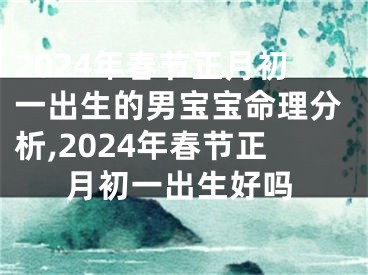 2024年春节正月初一出生的男宝宝命理分析,2024年春节正月初一出生好吗
