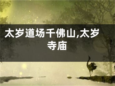 太岁道场千佛山,太岁寺庙