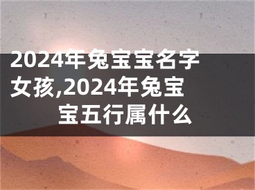 2024年兔宝宝名字女孩,2024年兔宝宝五行属什么
