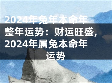 2024年兔年本命年整年运势：财运旺盛,2024年属兔本命年运势